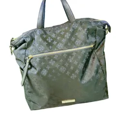 ラシット モノグラム柄 レザー使い ショルダーバッグ トートバッグ