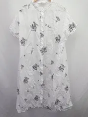 ◇ ⊂ pual ce cin　ピュアルセシン 夏　- ロング 花柄刺繍ワンピース サイズ表記なし ホワイト系 レディース E  【1507080013214】