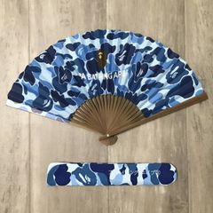 ★新品★ ABC camo Blue 扇子 a bathing ape BAPE JAPAN エイプ ベイプ アベイシングエイプ ABCカモ ブルー 迷彩