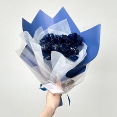 【お得なブーケ】青薔薇　ブーケ　5輪　お得な花束　カラー変更可