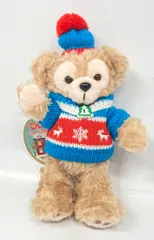 東京ディズニーシー ぬいぐるみバッジ Duffy's Christmas 2011 ダッフィー(青系ニット/トナカイ)/Home Sweet Christmas 2011