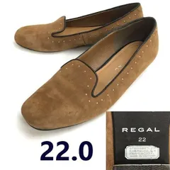 良品★リーガル/REGAL★ヌバックレザー/ローヒールパンプス【size:22.0/茶/brown】フラットシューズ/pumps/Shoes◆sQ-620<sale>