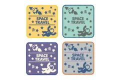 マル 【送料無料】 【ピッコリーノ】ミニタオル4枚セット【スターアンドスペース】【タオル】【たおる】【ハンカチ】【ハンドタオル】【キッズ】【子供】【幼稚園】【保育園】【学校】【4枚入り】【4枚組】【雑貨】【グッズ】