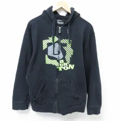 L/古着 長袖 フルジップ スウェット パーカー メンズ バートン 黒 ブラック 25mar01 中古 スエット トレーナー トップス