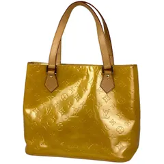 ルイ・ヴィトン Louis Vuitton ヒューストン 手提げ エナメル ハンドバッグ トートバッグ モノグラムヴェルニ ベージュ M91004 レディース 【中古】
