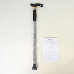 一本杖 光る伸縮杖 チェス 64～92cm アルミ製 介護 歩行補助 CT035