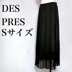 美品 デプレ プリーツスカート シフォン ロング マキシ丈 シースルー 透け感 used in Japan