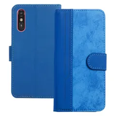 【在庫セール】カード収納ポケット 手帳ケース a 横置きスタンド機能 a らくらくスマートフォン A401FC A401FC らくらくスマートフォン カバー らくらくスマートフォン 財布型 高級PUレザーとデニムの組み合わせデザイン 全面保護 シンプルなビジネ