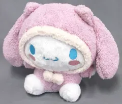 シナモロール ぬいぐるみ 耳付きフード サンリオ - シナモロール ふわふわ猫耳フードBIGぬいぐるみの