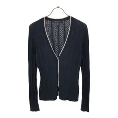 ブルックスブラザーズ 長袖 コットンニット カーディガン XS ネイビー×ホワイト Brooks Brothers レディース 古着 【240416】