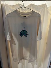 CLOT clot apparel クロット ストリート Tシャツ クリーム系 グリーン サイズM 両面プリント 定価16500円 A-637