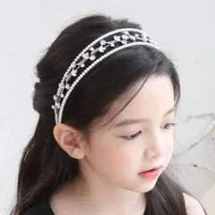 ☆ ホワイト ☆ フリー ☆ フィアンセ カチューシャ Rora カチューシャ キッズ フィアンセ ヘッドドレス ティアラ 髪飾り パール キラキラ 幅広 太め フォーマル 女の子 子供 子ども こども 結婚式 パーティー 卒園式 入学式
