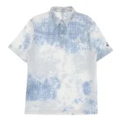 サイズ：L ADIDAS GOLF アディダスゴルフ  半袖ポロシャツ シアサッカー 総柄 ブルー系 [240101367708]# ゴルフウェア メンズ ストスト