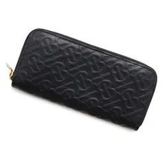 極美品　付属品完備✨バーバリー　長財布　TB　モノグラム　ラウンドファスナー　黒 極美品 付属品完備✨バーバリー 長財布 TB モノグラム ラウンド