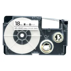 【単品】カシオ用 ネームランド 互換 テープ  18mm／白テープ／黒文字 TPR-XR-18WEのサムネイル