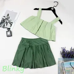 【美品・未使用新品】水着 タンキニ 体型カバー レディース ビキニ 女性用 女の子 2点セット　ママ水着 スイムウェア 安い 水着 リゾート　大人　お洒落