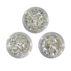 乱切りホログラム SSH-SET ランダムカット ガラスフレンチ シルバー ランダムカット ３セット プリンセスジュエリー ガラスフレンチ