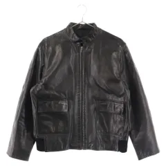 A.P.C (アーペーセー) スタンドカラー レザー ジップアップ ジャケット ブラックのサムネイル