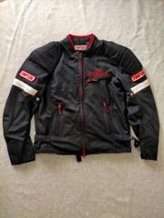 美品 SIMPSON ライダースジャケット M 赤 スイングトップ バイクウェア