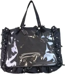 【中古】雑貨 ブラック A3フリルデザイン 痛バッグ用トートバッグ 5周年ver