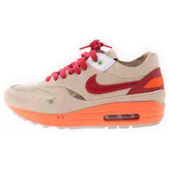 NIKE (ナイキ) ×CLOT AIR MAX1 クロット エアマックス1 ローカットスニーカー ベージュ/オレンジ US9.5/27.5cm DD1870-100