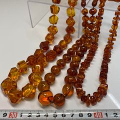琥珀アクセサリーネックレス ブローチ 色々 A 216g 東S8-0430☆2F 