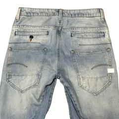 G-STAR RAW D-STAQ 3D TAPERED リペア加工 テーパード デニム W29 ライトブルー