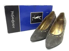 YVESSAINTLAURENT イヴサンローラン スエード スタッズ ヒール パンプス サイズ 35  (約22.0cm)  靴 レディース グレー系 DD7426