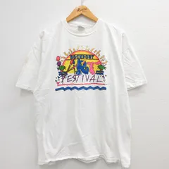 XL/古着 ヘインズ 半袖 ビンテージ Tシャツ メンズ 90s ROCKPORT ART Festival コットン クルーネック 白 ホワイト 23apr25 中古