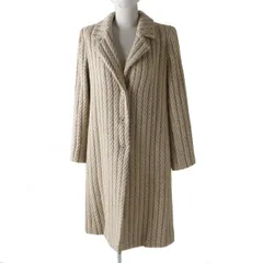 美品◎正規品 仏製 CHANEL シャネル 00A P46277 レディース ココボタン ウール混 アルパカ ロングコート ベージュ 裏地シルク100％ 38のサムネイル