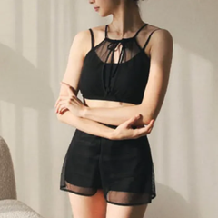 Reti（レティ）｜Lenique polewear（レニーク　ルニーク）Black（黒、ブラック）　ポールダンスウェア　かわいい　おしゃれ　大人　韓国