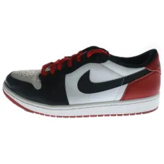 NIKE (ナイキ) AIR JORDAN 1 RETRO LOW OG BLACK TOEエアジョーダン1 レトロローOG ブラックトゥ ローカットスニーカー US10/28cm ブラック/ホワイト/レッド CZ0790-106