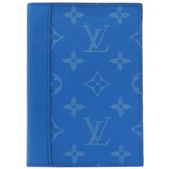 ルイヴィトン LOUIS VUITTON パスポートケース クーヴェルテュール パスポール NM タイガ モノグラムキャンバス ブルー 青 タイガラマ パスポートカバー  M31030 RFID 【箱】【中古】