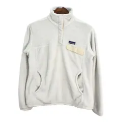 patagonia パタゴニア リツール スナップT フリースジャケット アウトドア ホワイト (レディース L) 中古 古着 R0876