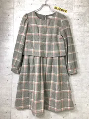 美品！earth music&echology チェック柄ドッキングワンピース