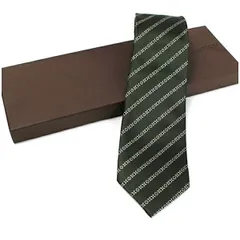 ルイヴィトン シルク ネクタイ ロゴ ストライプ  中古 Aランク