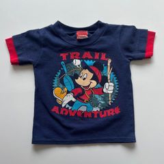 <80>kids vintage T-shirt MICKEY Disney/　kids used 　USA 【E1-74】ミッキー　子供服　アメリカ　ビンテージ