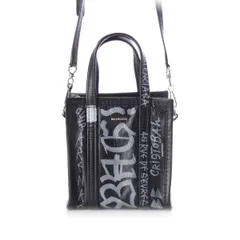 値下げしました　BALENCIAGA バザール バレンシアガバザール ショッパー XXS 黒 レディース カーフ