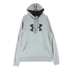 UNDER ARMOUR アンダーアーマー プリント 長袖 パーカー LG グレー メンズ 古着