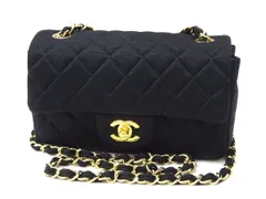 ギャラ/シール【良品】シャネル CHANEL マトラッセ チェーン ミニ ショルダーバッグ W20 ブラック 箱袋 19番 ゴールド フラップ