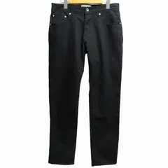 メンズメルローズ MEN'S MELROSE ストレッチ パンツ  テーパード コットン ストレッチ有 黒 ブラック 3 約Mサイズ 0611 ■SM3のサムネイル