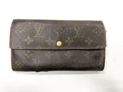 【訳あり】 LOUIS VUITTON ルイ・ヴィトン モノグラム ポシェット･ポルトモネ･クレディ 長財布 M61725 ブラウン スペイン製