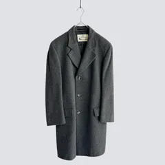 【美品】アクアスキュータム ヘリンボーン チェスターコート チェック 希少 美品】アクアスキュータム ヘリンボーン チェスターコート