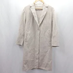 ◇ ⊇ UNIQLO ユニクロ 無地 長袖 ノーカラーコート サイズS ベージュ系 レディース E  【1504240013329】