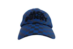 【美品】Jack Bunny(ジャックバニー) キャップ 青黒市松模様 レディース フリーサイズ 262-0187440 ゴルフ用品 2409-0621 中古