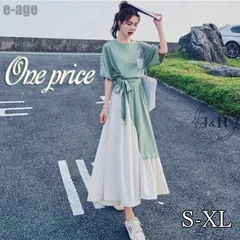 ワンピース レディース 夏 半袖 Aライン 重ね着風 体型カバー 着痩せ 異素材 切り替え デート OL 二次会 カジュアル おしゃれ 30代 40代 50代 キレイめ