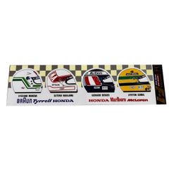 F1 ヘルメット ステッカー 4種セット 中嶋悟 アイルトン・セナ - メルカリ