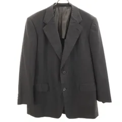 LANCEL ランセル 日本製 ストライプ柄 テーラードジャケット BE6 チャコールグレー メンズ 古着