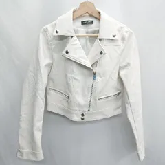 ◇ ⊇ UYILUFS フェイクレザー 長袖 ジャケット サイズM ホワイト レディース E  【1412260007252】