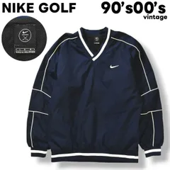 90s00sヴィンテージ ナイキ ゴルフ NIKE GOLF プルオーバー ウィンドブレーカー スニードジャック ピステ ジャケット ブルゾン L ネイビー メンズのサムネイル